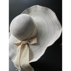 Alta Mar Monica Q Floppy Wide Brim Packable Beach Beige One Size Straw Hat